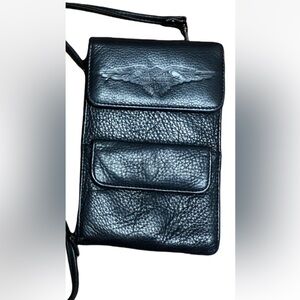 Harley-Davidson Black Leather Crossbody Bag